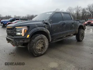 2024 Ford F-150 Raptor with VIN 1FTFW1RJ3RFB30519, listed as a Copart auction lot 45009115 with 15,151 mi miles and Salvage Title. Bid and sale history available at DreamBid. Image 1.