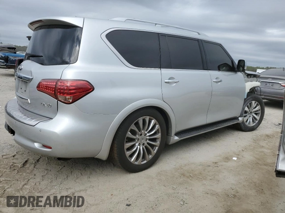 2016 Infiniti QX80 with VIN JN8AZ2NC0G9400496, listed as a Copart auction lot 43552395 with 161,648 mi miles and Salvage Title. Bid and sale history available at DreamBid. Image 3.