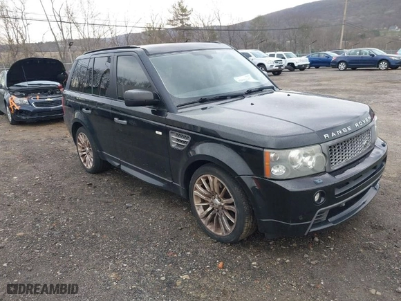 2009 Land Rover Range Rover Sport SC with VIN SALSH23429A202334, listed as a IAAI auction lot 42025447 with 214,744 mi miles. Bid and sale history available at carsss.com. Image 1.