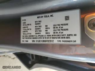 2025 Tesla Model 3 Long Range with VIN 5YJ3E1EB8SF922812, listed as a Copart auction lot 48794645 with 1,731 mi miles and Salvage Title. Bid and sale history available at carsss.com. Image 14.
