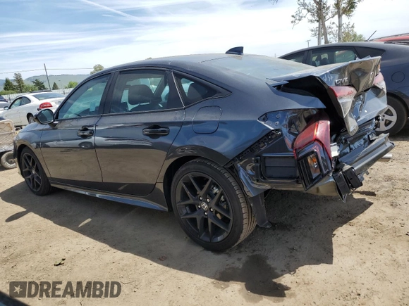 2025 Honda Civic Sedan Sport with VIN 2HGFE2F53SH568933, listed as a Copart auction lot 54063805 with 1,725 mi miles and Salvage Title. Bid and sale history available at carsss.com. Image 2.