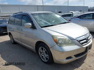 2007 Honda Odyssey EX-L z VIN 5FNRL38797B413208, wystawiony jako IAAI lot #42290074 z przebiegiem 196 678 mil mil oraz . Historia ofert i sprzedaży dostępna na DreamBid. Obrazek 1.