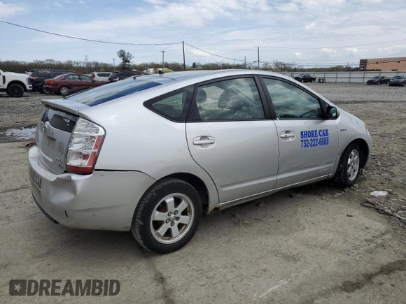 2007 Toyota Prius with VIN JTDKB20UX73283985, listed as a Copart auction lot 53435005 with 0 mi miles and Salvage Title. Bid and sale history available at carsss.com. Image 3.