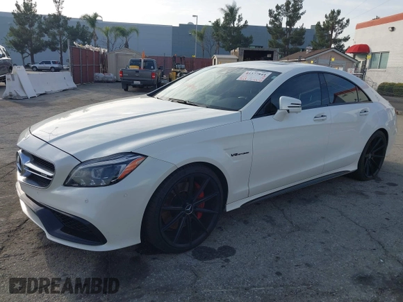 2015 Mercedes-Benz CLS-Class CLS 63 AMG S-Model with VIN WDDLJ7GB5FA134828, listed as a IAAI auction lot 41377844 with 79,219 mi miles. Bid and sale history available at carsss.com. Image 2.