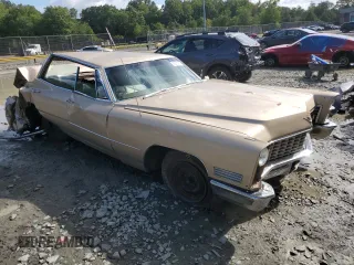 1967 Cadillac DeVille z VIN 87168311, wystawiony jako Copart lot #53429475 z przebiegiem 89 359 mil mil oraz Nie do naprawy • Non repairable. Historia ofert i sprzedaży dostępna na DreamBid. Obrazek 4.