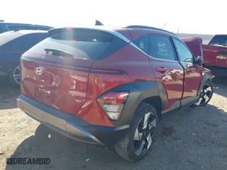 2024 Hyundai Kona Limited with VIN KM8HE3A30RU157446, listed as a IAAI auction lot 41765756 with 18,031 mi miles. Bid and sale history available at carsss.com. Image 4.