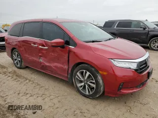 2022 Honda Odyssey Touring with VIN 5FNRL6H84NB025374, listed as a Copart auction lot 44528645 with 47,460 mi miles and Salvage Title. Bid and sale history available at DreamBid. Image 4.
