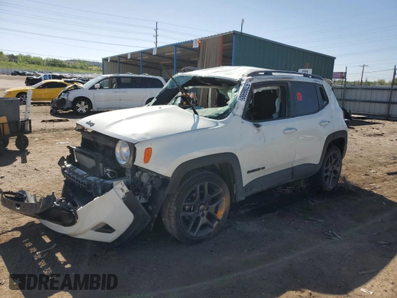 2021 Jeep Renegade 80th Anniversary with VIN ZACNJDBB3MPM38405, listed as a Copart auction lot 57066995 with Not provided miles and Salvage title. Bid and sale history available at DreamBid. Image 1.