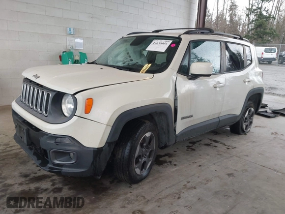 2015 Jeep Renegade Latitude with VIN ZACCJBBH7FPB51994, listed as a IAAI auction lot 41658051 with 95,580 mi miles. Bid and sale history available at carsss.com. Image 18.