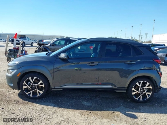 2023 Hyundai Kona Limited with VIN KM8K5CA38PU050101, listed as a IAAI auction lot 41270266 with 6,461 mi miles. Bid and sale history available at carsss.com. Image 14.