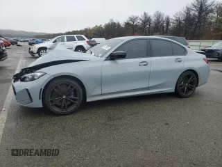 2024 BMW 3 Series M340i xDrive with VIN 3MW49FF06R8E80028, listed as a Copart auction lot 45135535 with 3,575 mi miles and Salvage Title. Bid and sale history available at carsss.com. Image 1.