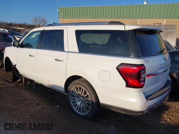 2023 Ford Expedition Max Limited with VIN 1FMJK1K87PEA59532, listed as a IAAI auction lot 41076319 with 33,480 mi miles and . Bid and sale history available at DreamBid. Image 3.