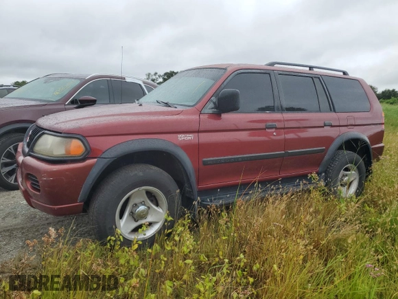2001 Mitsubishi Montero ES z VIN JA4LS21H01P063609, wystawiony jako Copart lot #74446394 z przebiegiem 123 063 mil mil oraz Szkoda całkowita • Salvage title. Historia ofert i sprzedaży dostępna na DreamBid. Obrazek 1.
