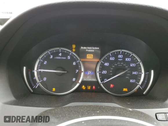 2020 Acura MDX w/Technology Pkg with VIN 5J8YD3H57LL004561, listed as a Copart auction lot 49437885 with 43,334 mi miles and Salvage Title. Bid and sale history available at carsss.com. Image 9.