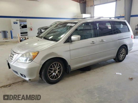 2008 Honda Odyssey Touring с VIN 5FNRL38868B029543, выставлен на аукционе Copart как лот 54190555 с пробегом 168 648 миль миль и Списание • Salvage title. История ставок и продаж доступна на DreamBid. Изображение 1.