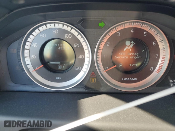 2012 Volvo XC70 T6 with VIN YV4902BZ8C1141716, listed as a Copart auction lot 41342425 with 159,129 mi miles and Salvage Title. Bid and sale history available at DreamBid. Image 9.