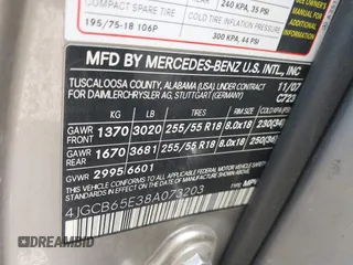 2008 Mercedes-Benz R 3.5L with VIN 4JGCB65E38A073203, listed as a IAAI auction lot 41711544 with 184,210 mi miles and . Bid and sale history available at DreamBid. Image 9.
