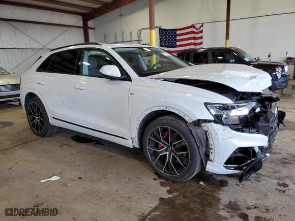 2020 Audi Q8 Prestige with VIN WA1FVAF15LD022939, listed as a Copart auction lot 57142233 with 35,061 mi miles. Bid and sale history available at carsss.com. Image 4.