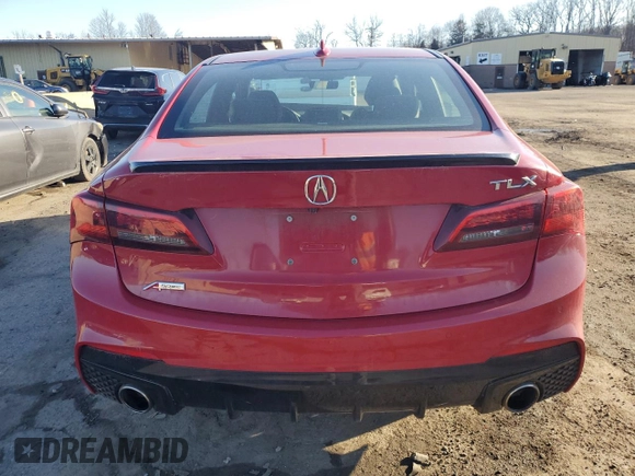 2019 Acura TLX w/A-Spec Pkg with VIN 19UUB2F65KA005230, listed as a Copart auction lot 48872145 with 61,992 mi miles and Salvage Title. Bid and sale history available at carsss.com. Image 6.