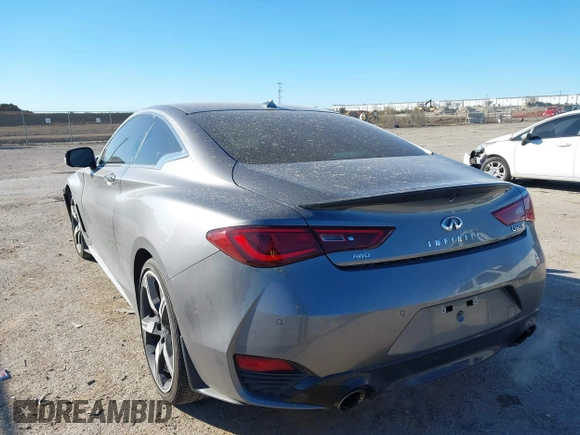 2022 Infiniti Q60 Red Sport 400 with VIN JN1FV7LL2NM680688, listed as a IAAI auction lot 41263397 with 14,001 mi miles and . Bid and sale history available at DreamBid. Image 3.