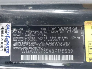 2008 BMW 3 Series 335i with VIN WBAWL73548P178589, listed as a IAAI auction lot 41873183 with Not Provided miles and . Bid and sale history available at carsss.com. Image 9.