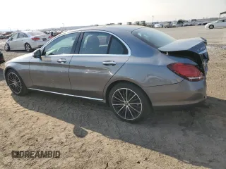 2021 Mercedes-Benz C 300 with VIN W1KWF8DBXMR638766, listed as a Copart auction lot 42577795 with 19,507 mi miles and Salvage Title. Bid and sale history available at carsss.com. Image 2.