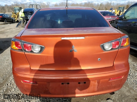 2011 Mitsubishi Lancer GTS with VIN JA32U8FW6BU011215, listed as a Copart auction lot 86357004 with 128,577 mi miles and Salvage Title. Bid and sale history available at carsss.com. Image 6.