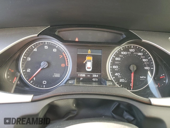 2011 Audi A4 Premium Plus z VIN WAUEFAFLXBN025017, wystawiony jako Copart lot #54976245 z przebiegiem 110 586 mil mil oraz Szkoda całkowita • Salvage title. Historia ofert i sprzedaży dostępna na DreamBid. Obrazek 9.