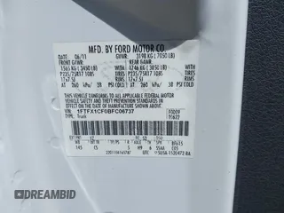2011 Ford F-150 XL with VIN 1FTFX1CF0BFC06737, listed as a IAAI auction lot 41843092 with 191,123 mi miles. Bid and sale history available at carsss.com. Image 9.