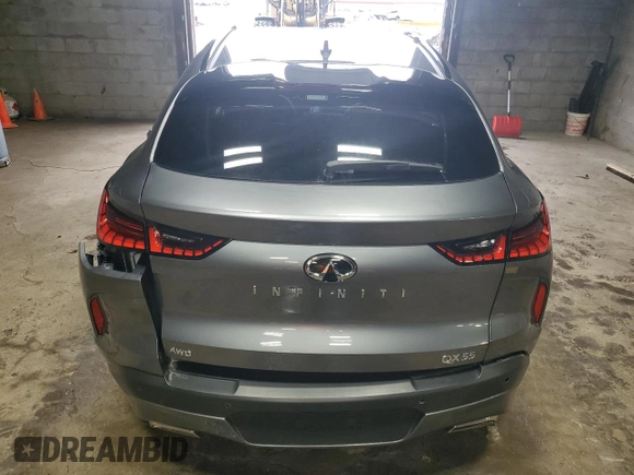 2024 Infiniti QX55 Sensory with VIN 3PCAJ5LR2RF108742, listed as a Copart auction lot 85058984 with 1,495 mi miles and Salvage Title. Bid and sale history available at DreamBid. Image 6.