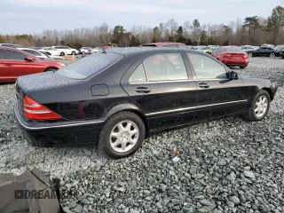 2002 Mercedes-Benz S-Class 5.0L with VIN WDBNG75J52A289108, listed as a Copart auction lot 43371315 with 117,315 mi miles and Clean Title. Bid and sale history available at carsss.com. Image 3.