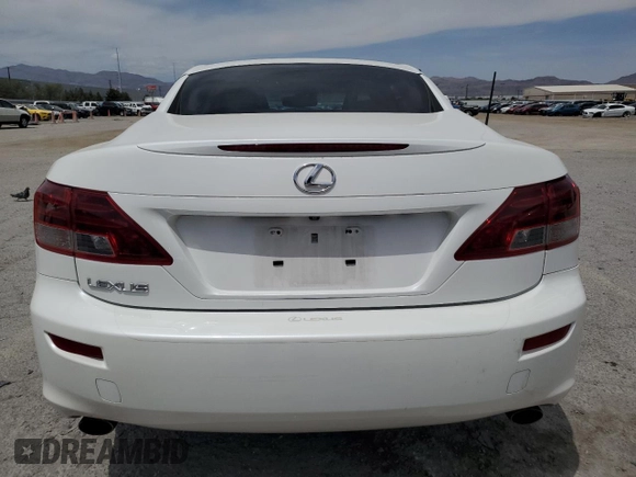 2010 Lexus IS 250 C with VIN JTHFF2C23A2508307, listed as a Copart auction lot 58031435 with 75,331 mi miles and Salvage title. Bid and sale history available at DreamBid. Image 6.