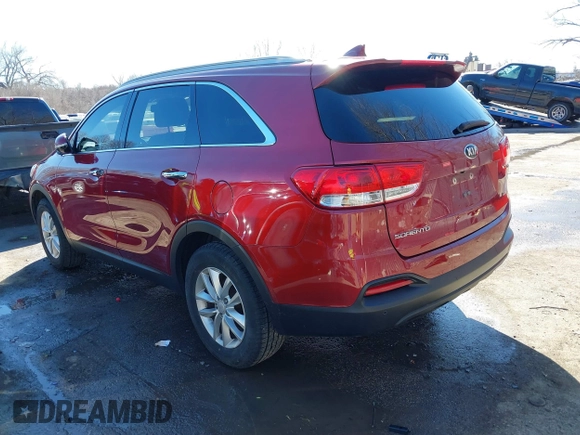 2017 Kia Sorento LX with VIN 5XYPG4A35HG269112, listed as a IAAI auction lot 41670568 with 126,741 mi miles. Bid and sale history available at carsss.com. Image 3.