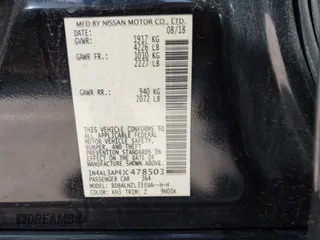 2018 Nissan Altima 2.5 SR with VIN 1N4AL3AP4JC478503, listed as a IAAI auction lot 41731574 with 134,206 mi miles. Bid and sale history available at carsss.com. Image 9.