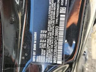 2023 BMW M4 Competition xDrive с VIN WBS33BA0XPCL38893, выставлен на аукционе Copart как лот 53131065 с пробегом 29 058 миль миль и Списание • Salvage title. История ставок и продаж доступна на DreamBid. Изображение 13.