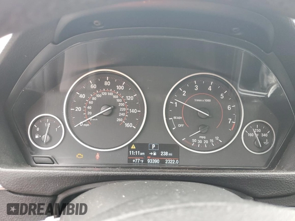 2017 BMW 3 Series 340i with VIN WBA8B3G37HNU36208, listed as a Copart auction lot 47642495 with 93,390 mi miles and Salvage Title. Bid and sale history available at carsss.com. Image 9.