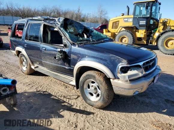 2001 Ford Explorer Eddie Bauer z VIN 1FMZU74E61UB05545, wystawiony jako Copart lot #42649494 z przebiegiem 136 242 mil mil oraz Nie do naprawy • Non repairable. Historia ofert i sprzedaży dostępna na DreamBid. Obrazek 4.