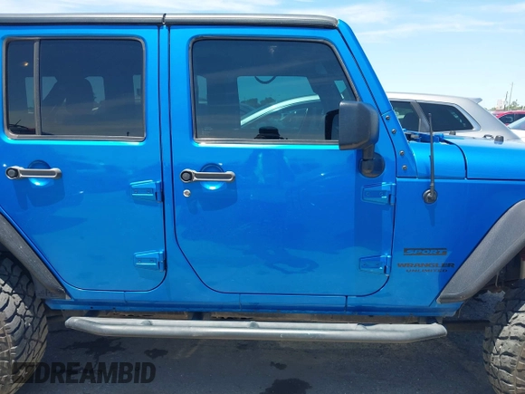 2016 Jeep Wrangler Unlimited Sport with VIN 1C4BJWDG2GL296485, listed as a IAAI auction lot 42177026 with 113,971 mi miles and . Bid and sale history available at DreamBid. Image 13.