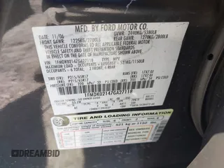 2007 Ford Freestyle SEL with VIN 1FMDK02147GA27118, listed as a IAAI auction lot 41774531 with 1 mi miles. Bid and sale history available at carsss.com. Image 9.