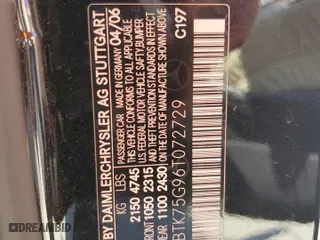 2006 Mercedes-Benz CLK-Class 5.0L with VIN WDBTK75G96T072729, listed as a Copart auction lot 68490514 with 0 mi miles and Clean Title. Bid and sale history available at carsss.com. Image 12.
