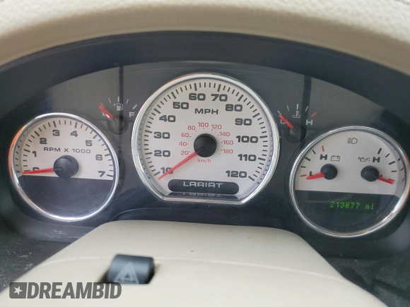 2006 Ford F-150 XLT with VIN 1FTPW12V46FB63882, listed as a Copart auction lot 60549325 with 213,877 mi miles and Salvage title. Bid and sale history available at DreamBid. Image 9.