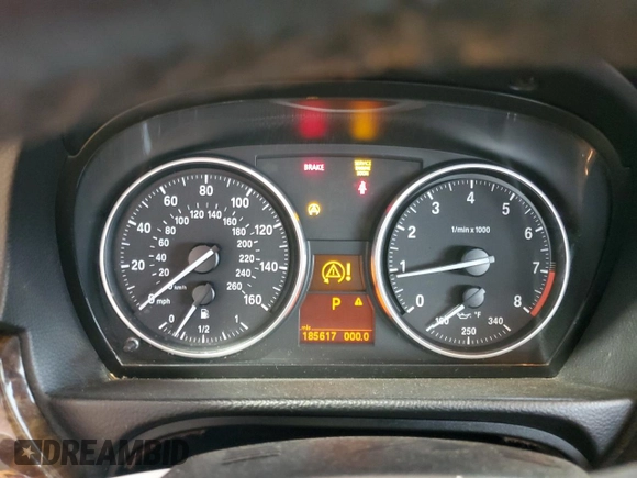 2008 BMW 3 Series 328i with VIN WBAWR33578P151796, listed as a Copart auction lot 54435095 with 185,617 mi miles and Salvage Title. Bid and sale history available at carsss.com. Image 9.