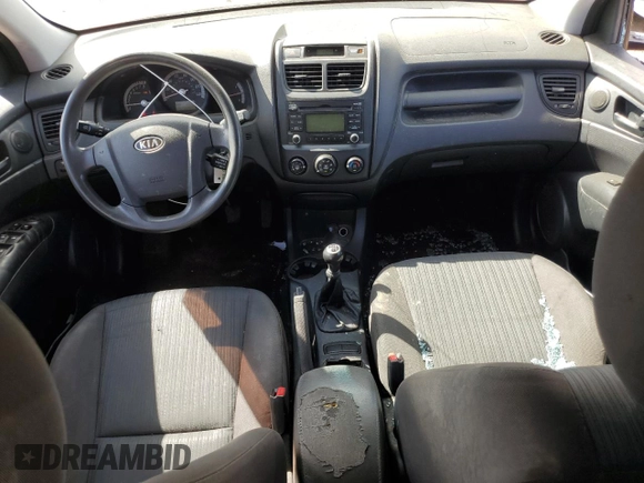 2009 Kia Sportage LX with VIN KNDJF724697602658, listed as a Copart auction lot 69977504 with 152,328 mi miles and Salvage Title. Bid and sale history available at carsss.com. Image 8.