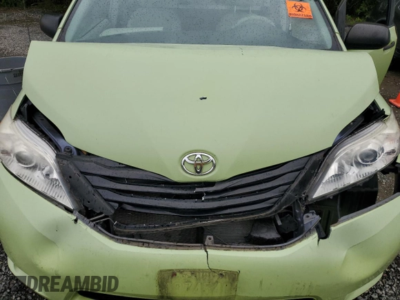 2014 Toyota Sienna L with VIN 5TDZK3DC8ES479523, listed as a Copart auction lot 57625515 with 45,373 mi miles and Salvage title. Bid and sale history available at DreamBid. Image 12.