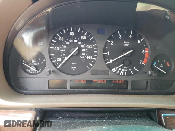1997 BMW 7 Series 740il with VIN WBAGJ8324VDM02317, listed as a Copart auction lot 64879564 with 107,365 mi miles and Salvage Title. Bid and sale history available at carsss.com. Image 9.