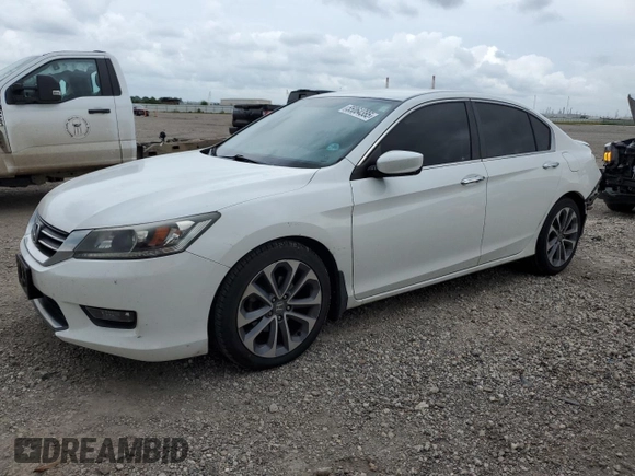 2014 Honda Accord Sport with VIN 1HGCR2F58EA191591, listed as a Copart auction lot 55064385 with 152,703 mi miles and Salvage Title. Bid and sale history available at DreamBid. Image 1.