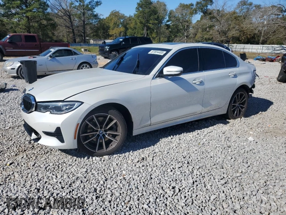 2021 BMW 3 Series 330i with VIN 3MW5R1J01M8B95759, listed as a Copart auction lot 87654485 with 73,864 mi miles and Salvage Title. Bid and sale history available at carsss.com. Image 1.