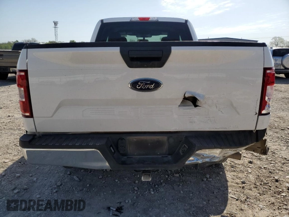 2020 Ford F-150 XL with VIN 1FTEX1C52LKF57905, listed as a Copart auction lot 52143765 with 76,855 mi miles and Salvage Title. Bid and sale history available at DreamBid. Image 6.