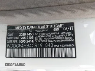 2012 Mercedes-Benz C 250 Sport with VIN WDDGF4HB4CR191843, listed as a IAAI auction lot 41648071 with 138,178 mi miles and . Bid and sale history available at DreamBid. Image 9.