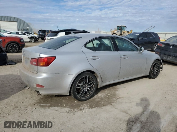 2007 Lexus IS 350 with VIN JTHBE262675012230, listed as a Copart auction lot 46686995 with 158,767 mi miles and Salvage Title. Bid and sale history available at DreamBid. Image 3.